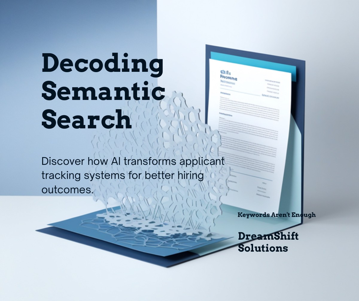 Diagram of a modern ATS using semantic search and vector embeddings to score resumes
